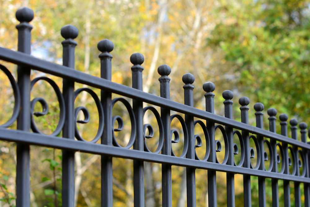 wrought iron fence costs size